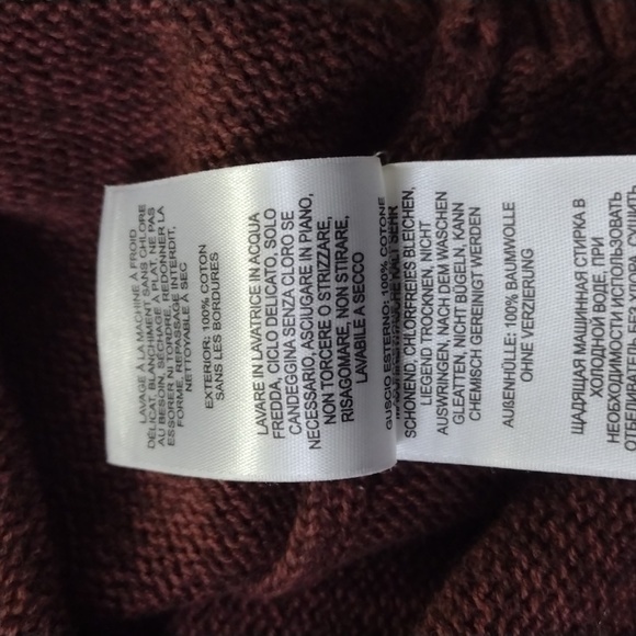 COLUMBIA Sweater XL Men's Brick  Red With Tan Stripes 1/4 Zip - Picture 11 of 11